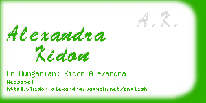 alexandra kidon business card